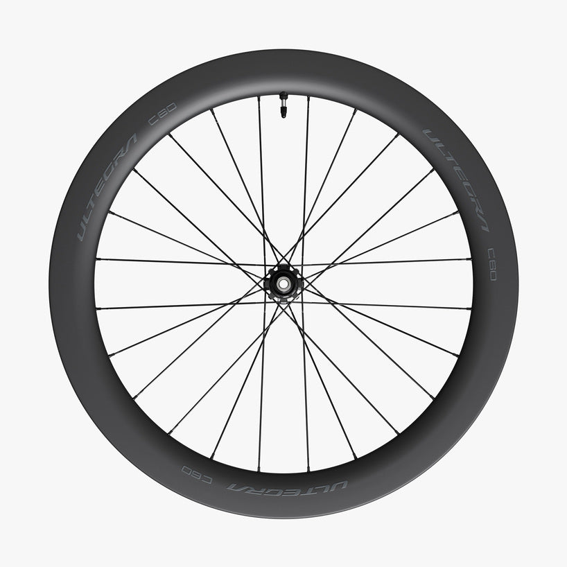 WHEEL, WH-R8170-C60-TL, ULTEGRA, FRONT, 24H, OLD: 100MM, F: 12MM E-THRU, TUBELESS, W/TUBELESS TAPE, FOR CL DISC