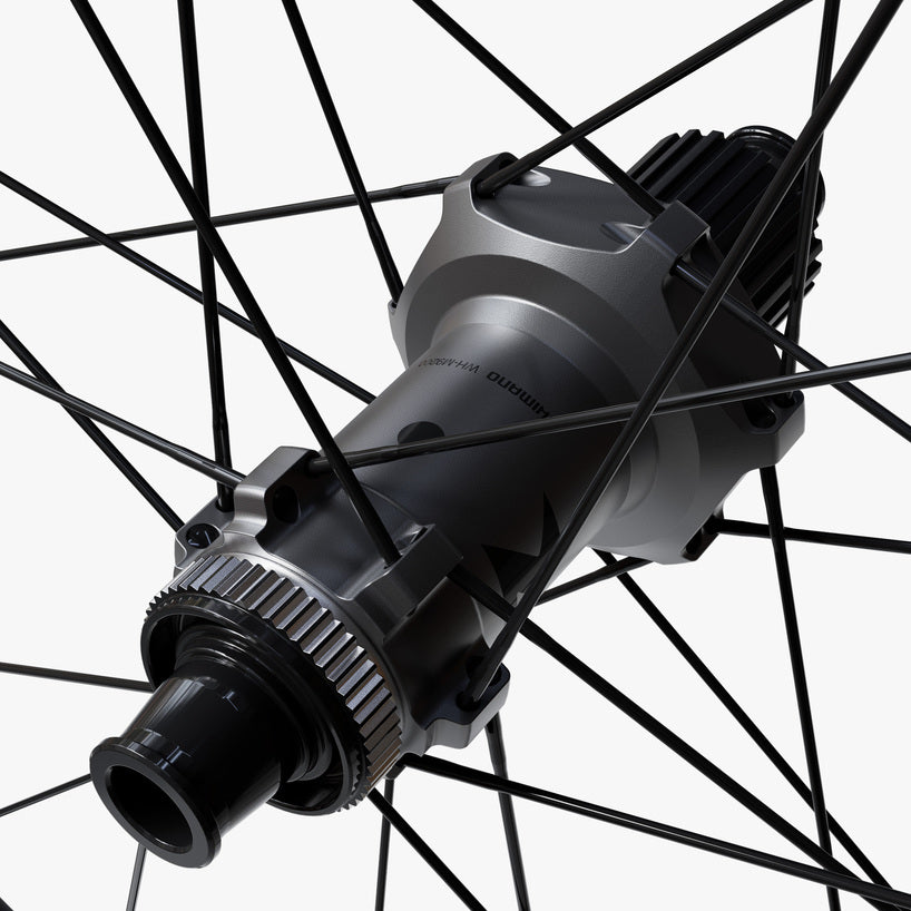 WHEEL, WH-M9200-B-29, XTR, REAR, RIM:29, 24H, FOR 12-S, R:12MM E-THRU TUBELESS OLD:148MM, W/TUBELESS TAPE, FOR CL DISC, W/O BAG