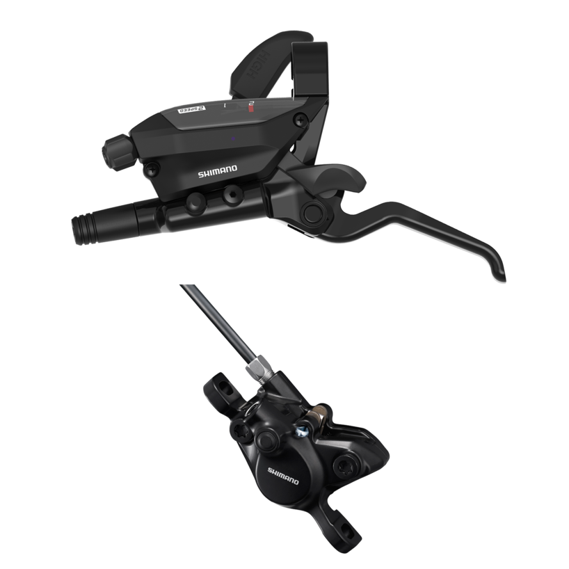 DISC BRAKE ASSEMBLED SET/J-kit, ST-EF515(7R), 7SPD, BR-MT200(R), W/O ADAPTER, RESIN PAD, W/CONNECTER INSERT, 1700MM HOSE (SM-BH59-SS BLACK), 600/300MM SP41