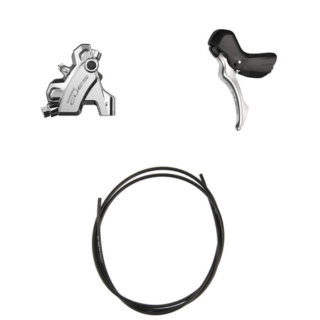DISC BRAKE ASSEMBLED SET/J-kit DIRECT, CUES, ST-U6030 (R), BR-U6030 (F), FOR 160MM ROTOR, RESIN (W/O FIN) ,INNER 2200MM, SM-BH59 1000MM, SILVER, OT-SP41 600/300MM