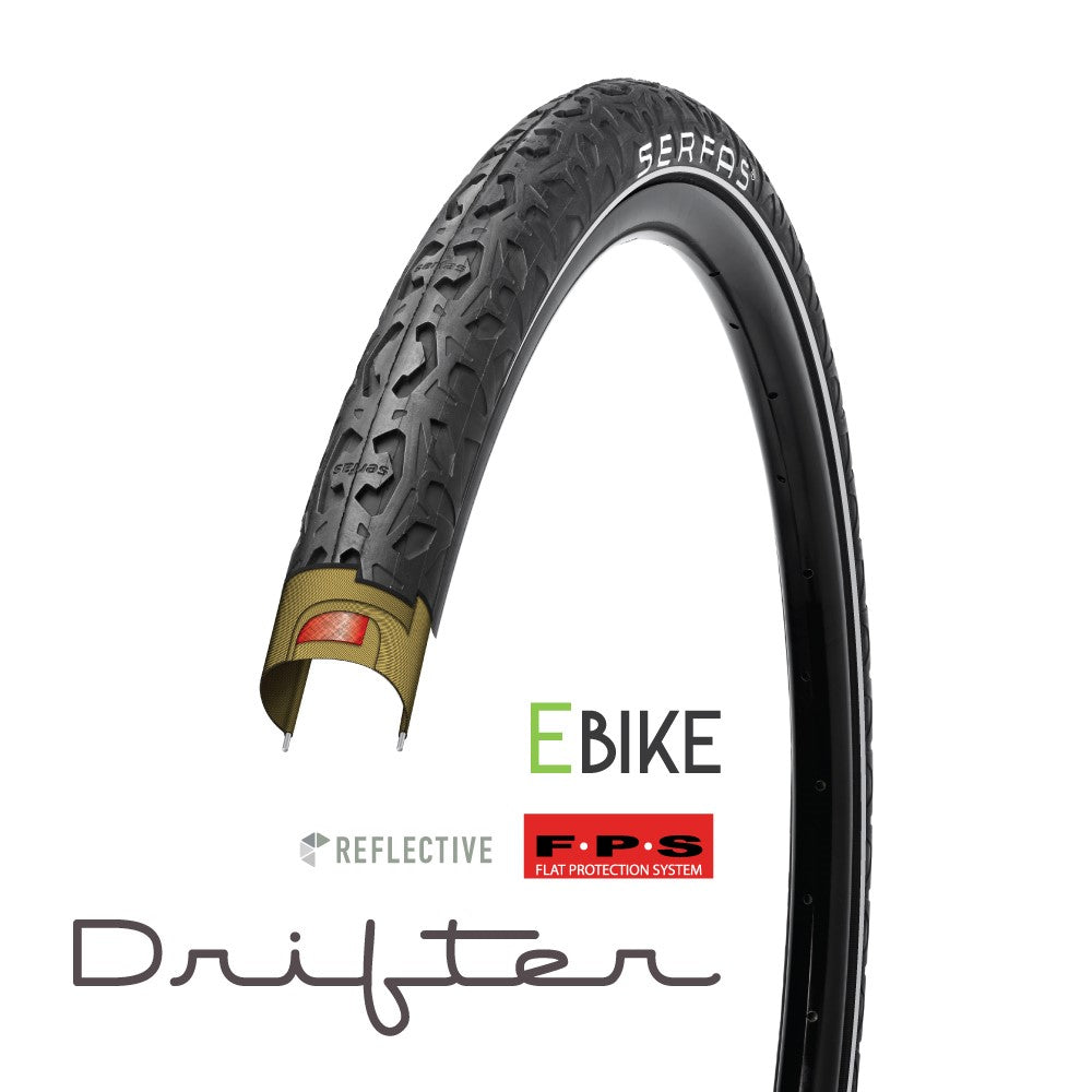 (E-CTR-27.5-2.35) E-Drifter E-Bike Tire w/ Reflective Sidewall: 27.5 x 2.35