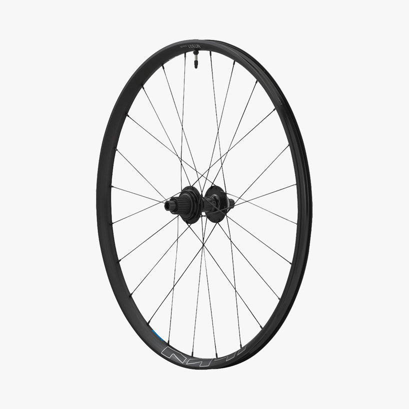 WHEEL, WH-MT601-27.5, FRONT, RIM 27.5, 24H, F:15MM E-THRU, TUBELESS, OLD:100MM, BLACK, W/TUBELESS TAPE, FOR CL DISC