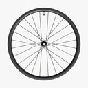 WHEEL, WH-RS710-C32-TL, FRONT, 24H, OLD:100MM, F:12MM E-THRU, TUBELESS, BLACK, W/TUBELESS TAPE, FOR CL DISC