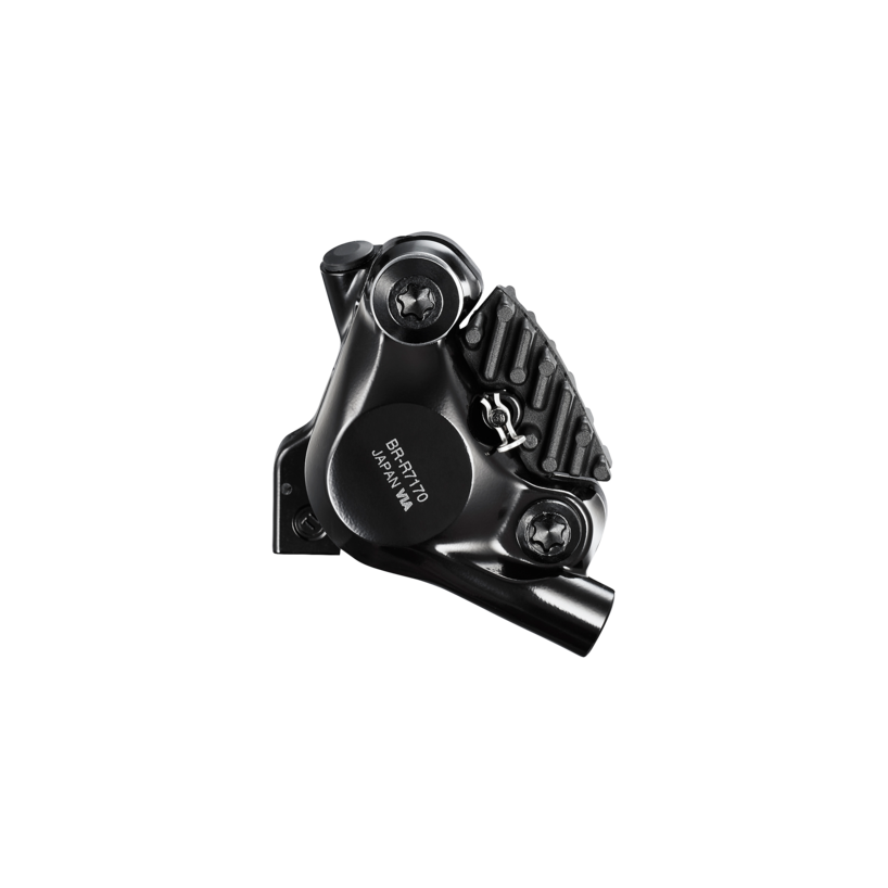 HYDRAULIC DISC BRAKE, BR-R7170, 105, FRONT, FLAT MOUNT, W/BRACKET FOR 140/160MM ROTOR (ASSEMBLED FOR 160), W/L03A RESIN PAD (W/FIN)