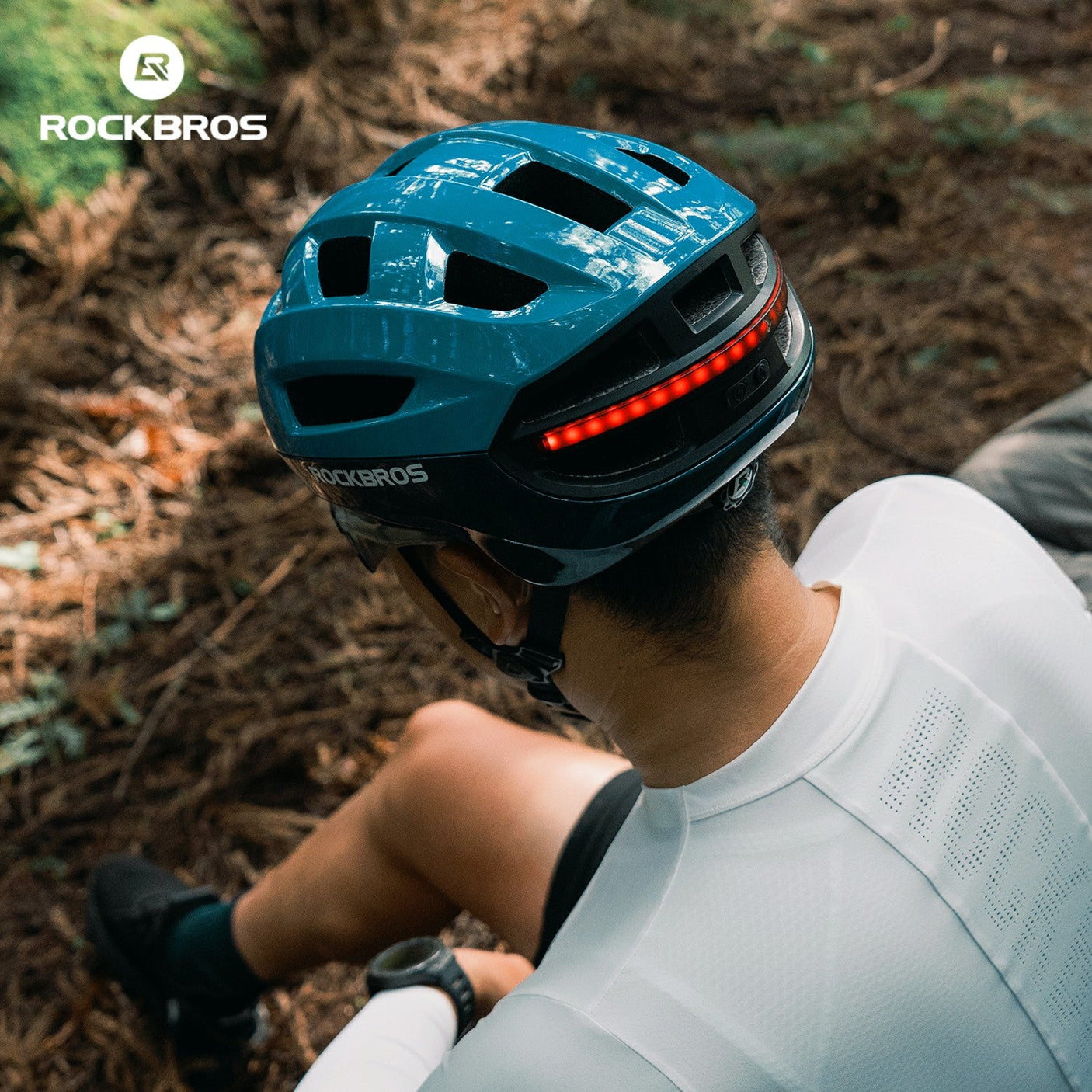 Steering Remote Smart Riding Helmet with Bike Headlight and Tail Light GlowGuard