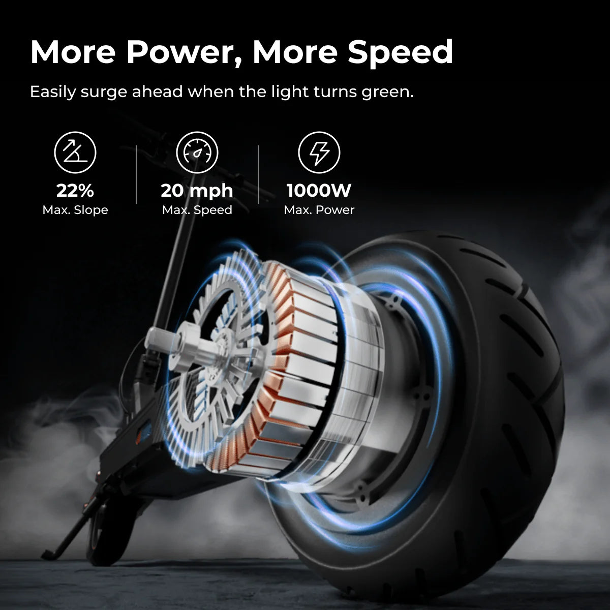 NAVEE   GT3   Max   Electric   Scooter｜Dual   Spring   Shock   Suspension｜46.6miles   Eco-range｜1000W