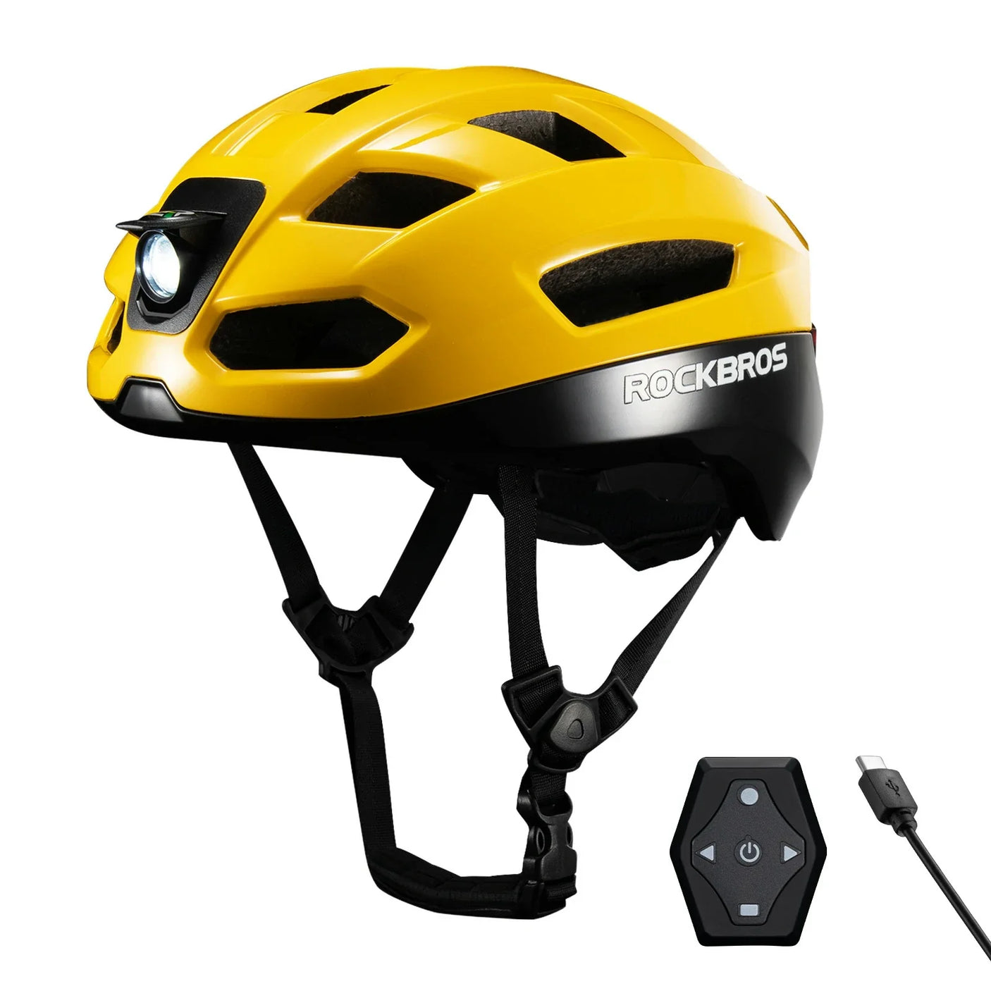 Steering Remote Smart Riding Helmet with Bike Headlight and Tail Light GlowGuard