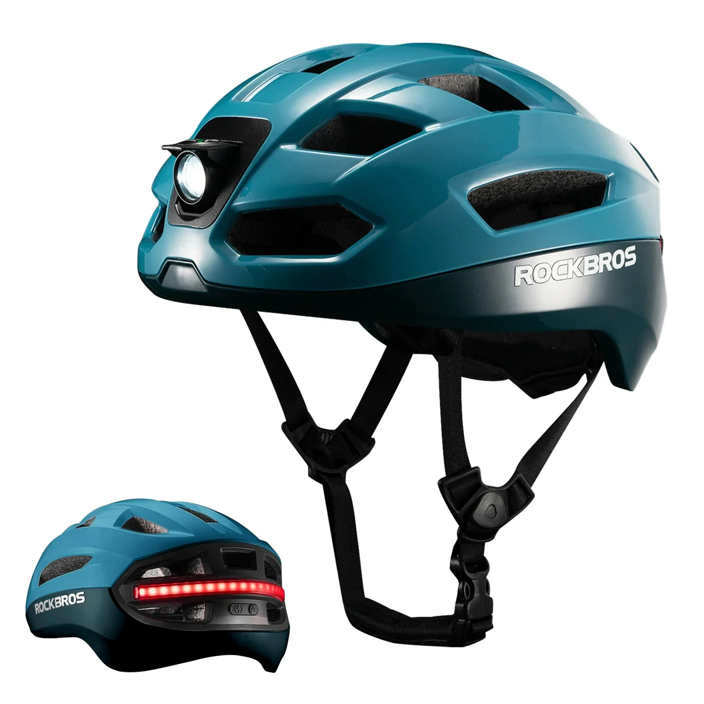 Steering Remote Smart Riding Helmet with Bike Headlight and Tail Light GlowGuard